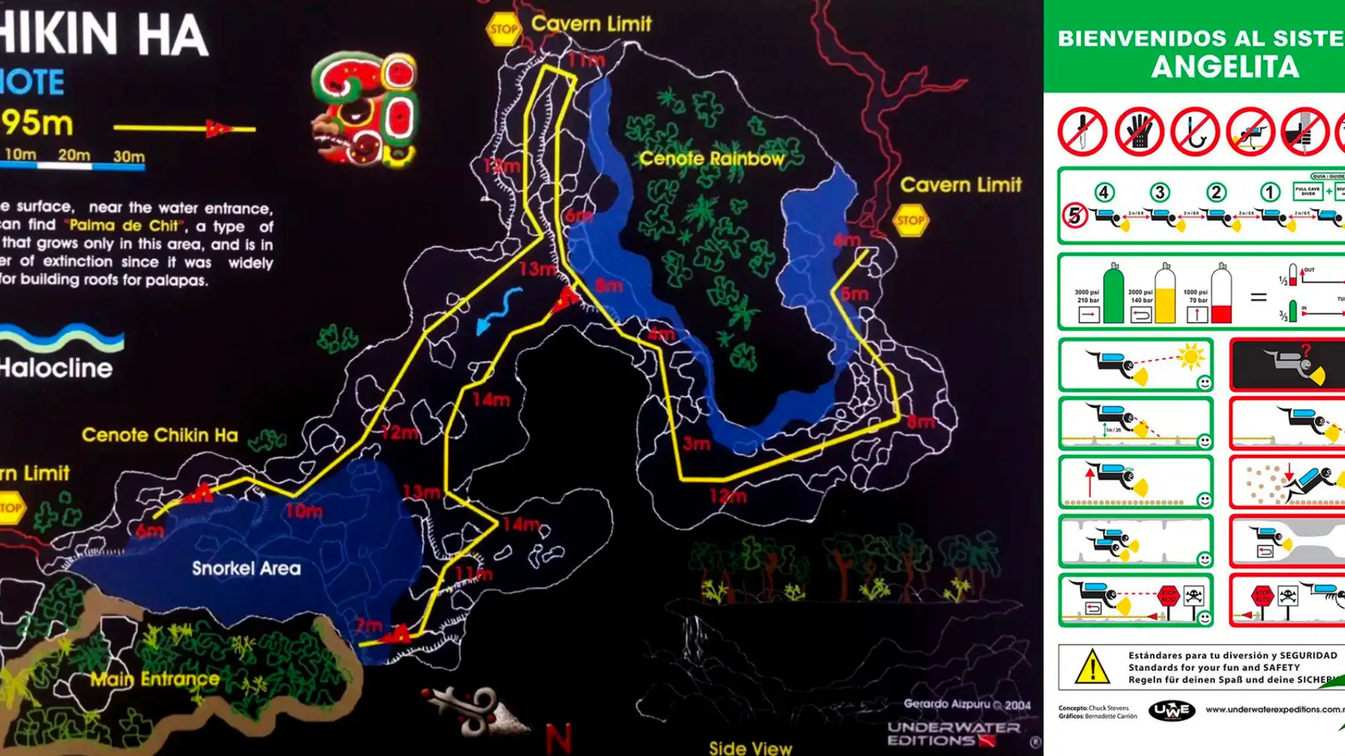 map of cenote Chikin Ha.