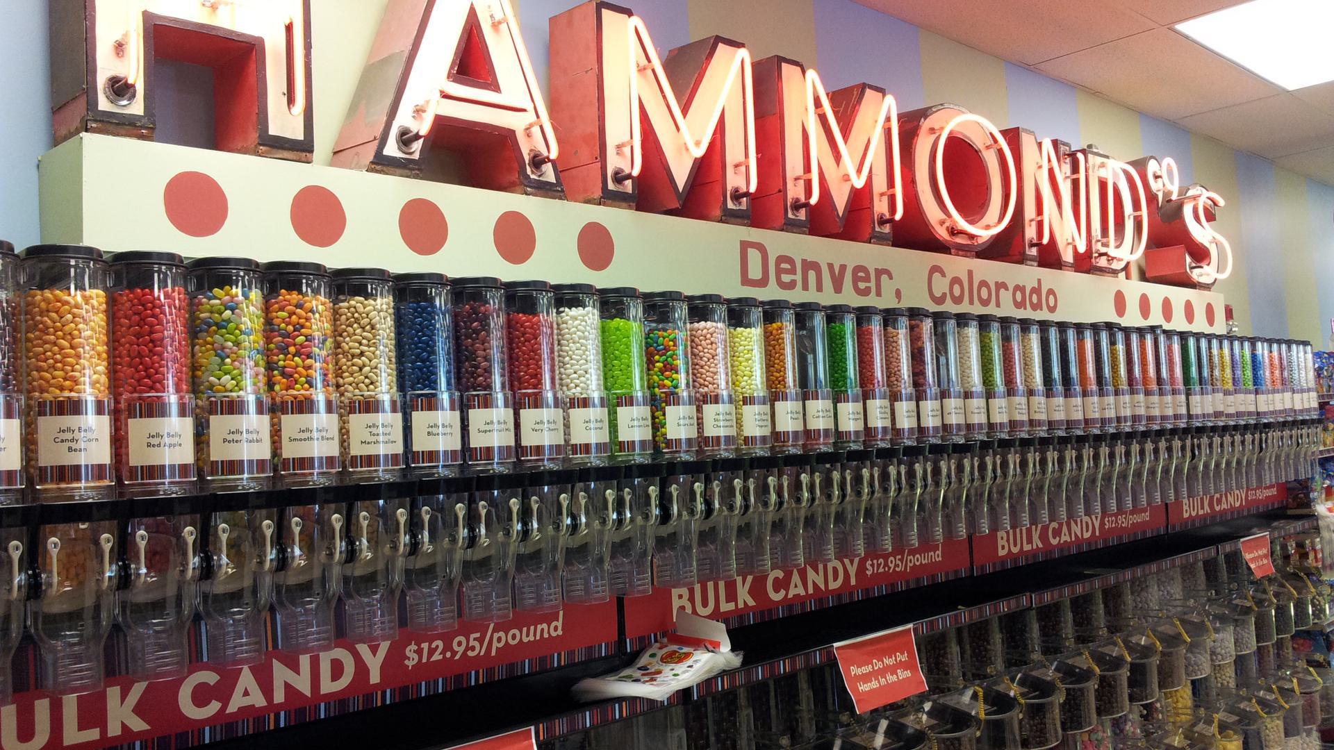 the inside of a candy shop called Hammond's