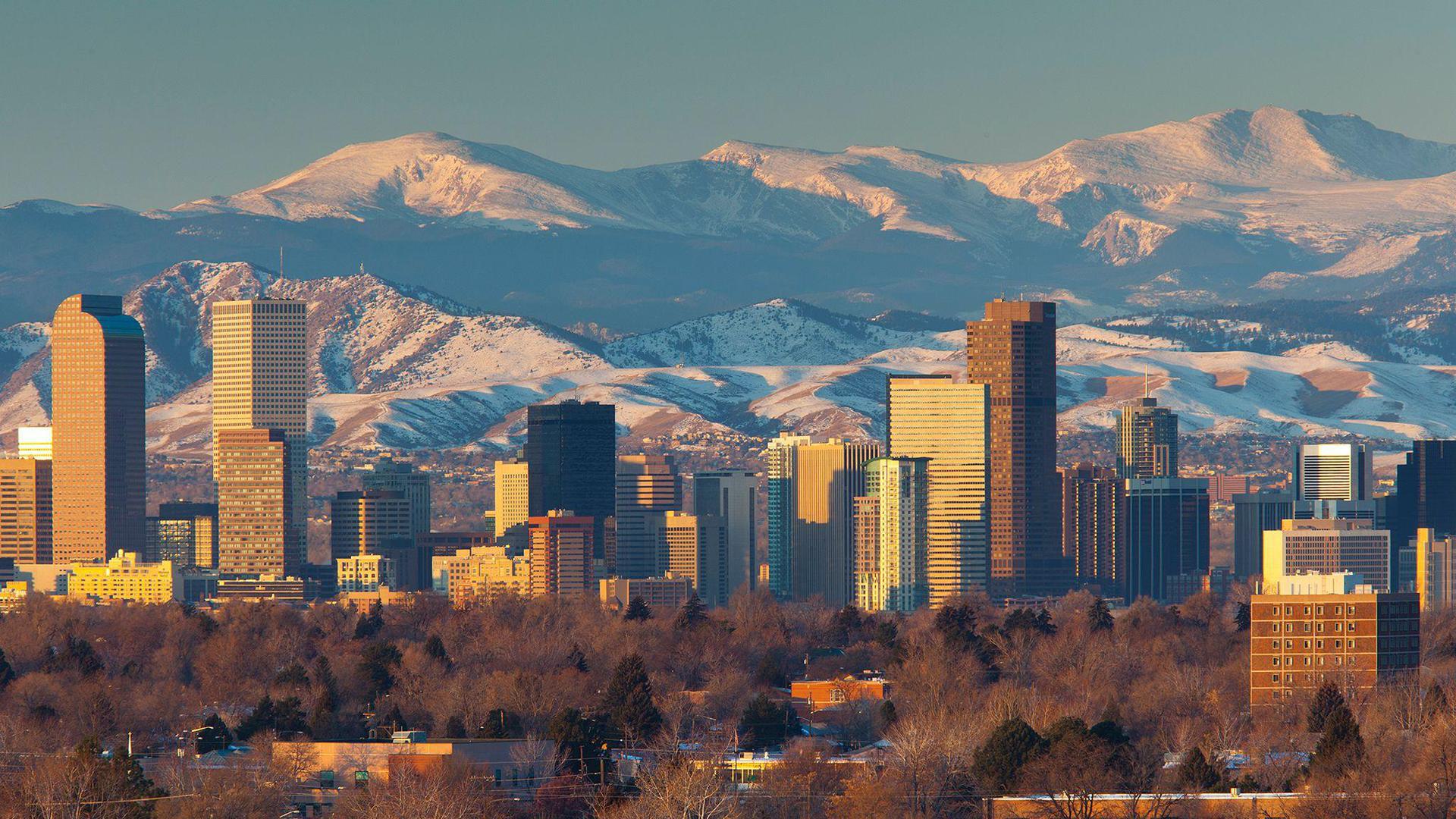 a skyline and scenic view of denver