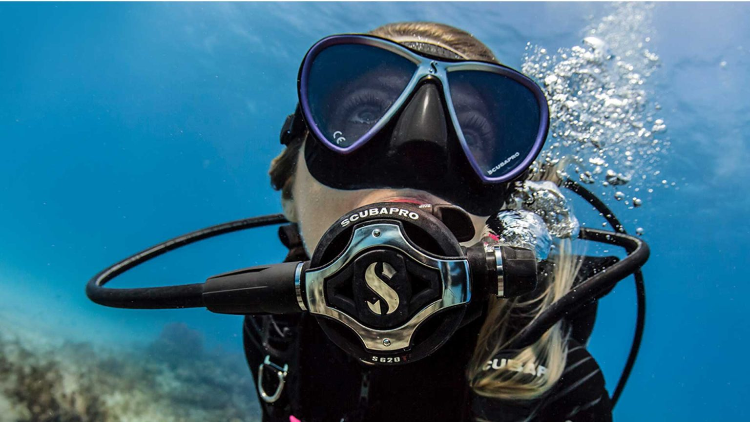 Woman on scuba