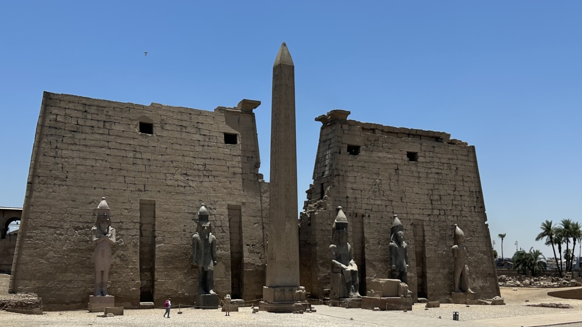 Photo of entrance of Luxor Temple.