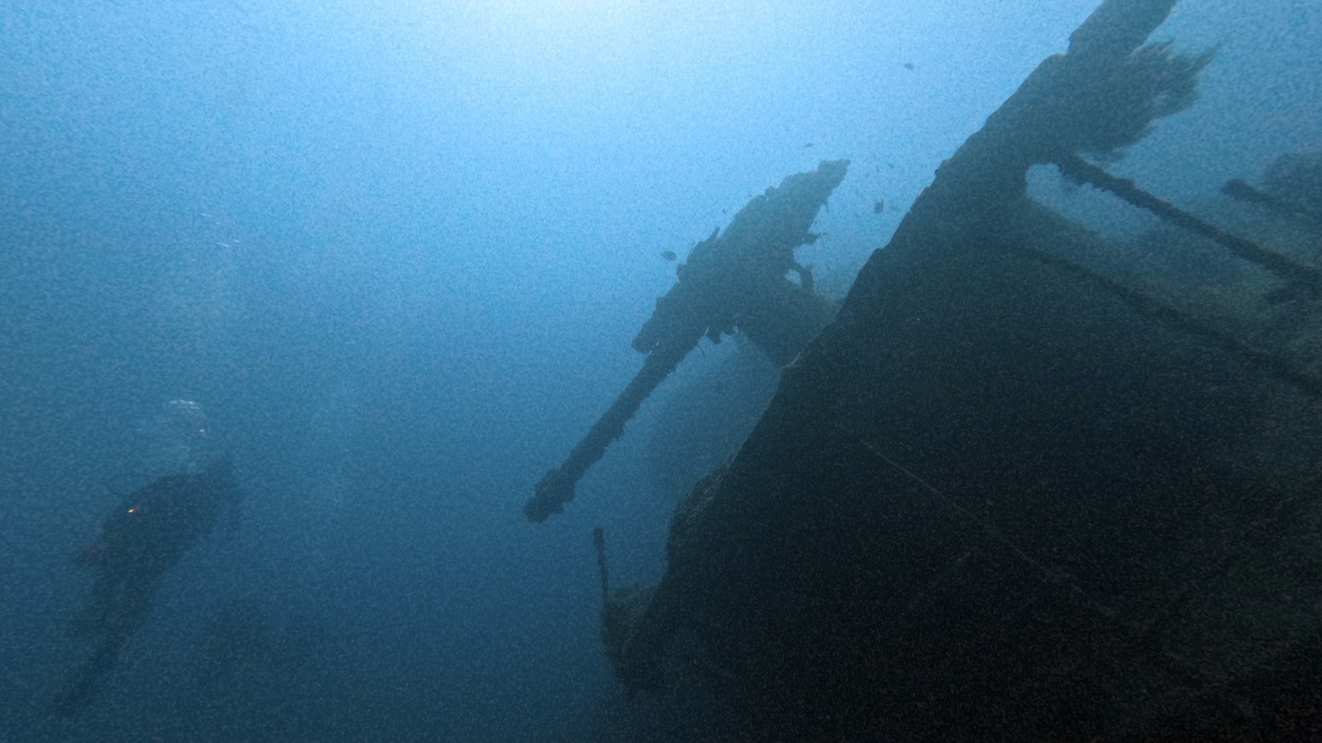 Photo of the stern of the Thistlegorm.