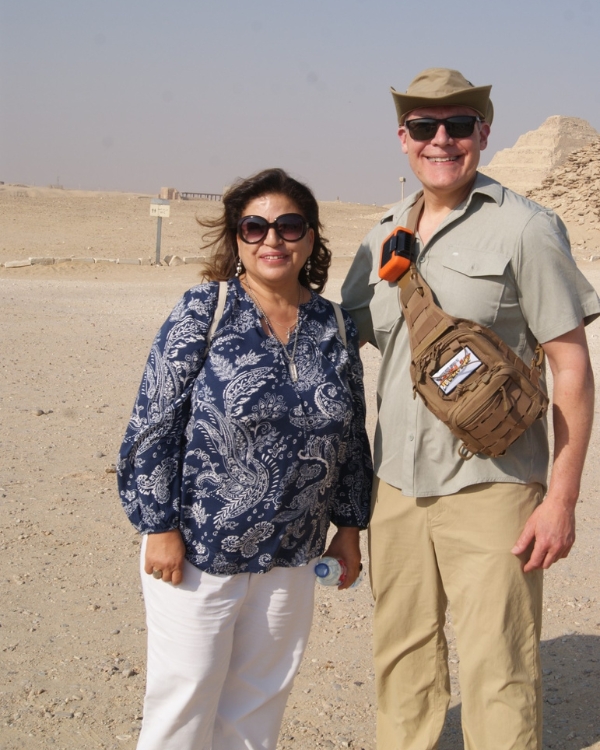 Scuba Jay with Cairo guide Nahla Kyrillos.