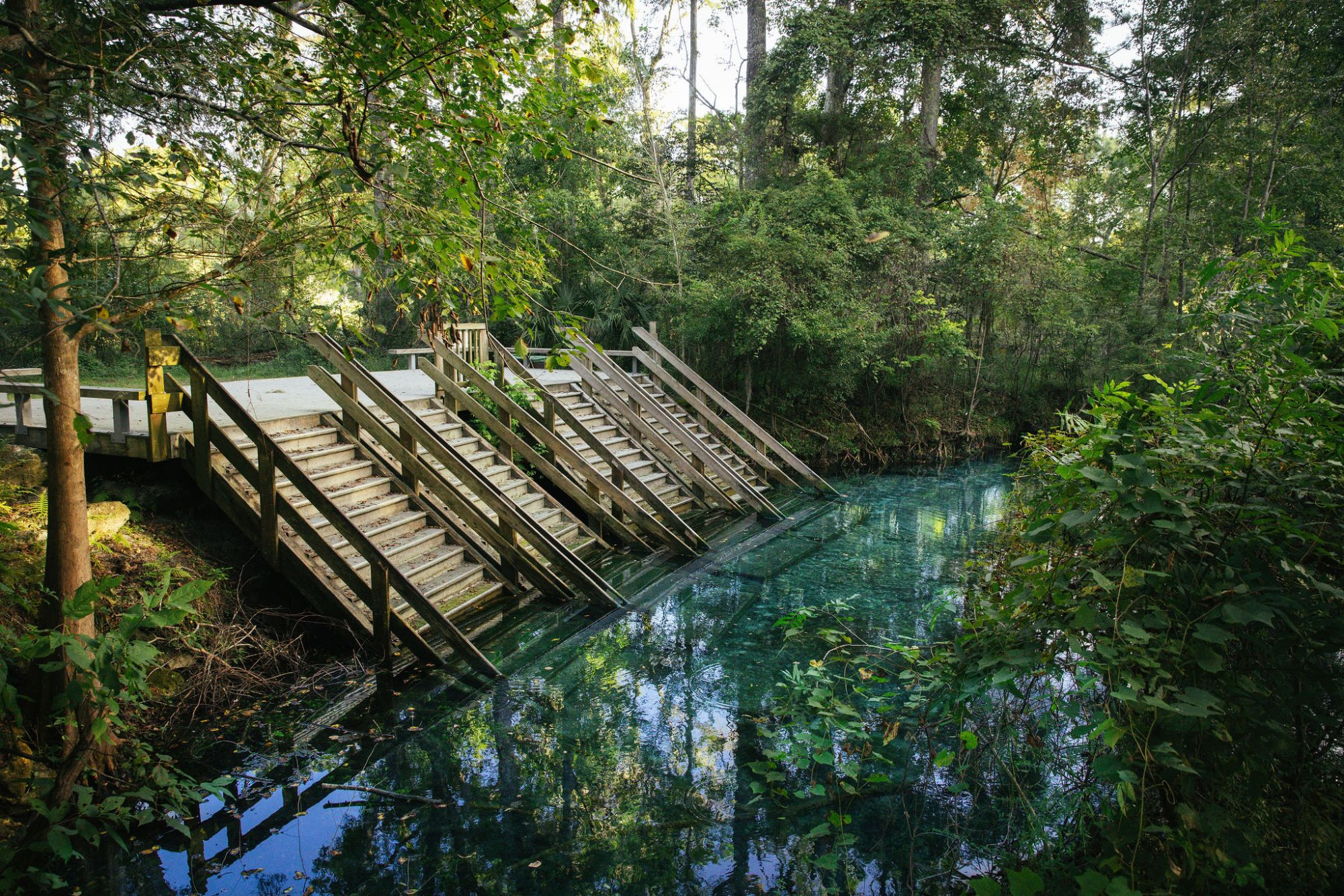 Stairs leading into the water
